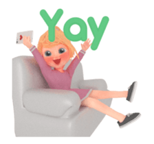 Blondy lady: animated stickers sticker #15803750