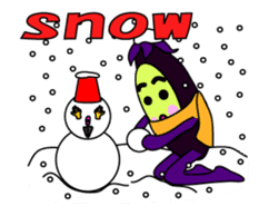 Irregular eggplants pack2 sticker #15804070