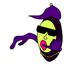 Irregular eggplants pack2 sticker #15804075