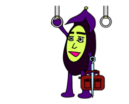 Irregular eggplants pack2 sticker #15804077