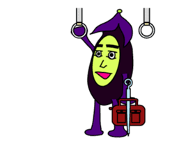 Irregular eggplants pack2 sticker #15804077