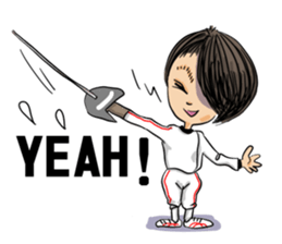 Hey! "Fencing Gal" sticker #15804133