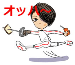 Hey! "Fencing Gal" sticker #15804136
