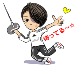 Hey! "Fencing Gal" sticker #15804153