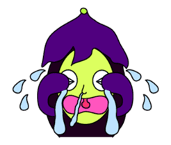 Irregular eggplants pack4 sticker #15804378