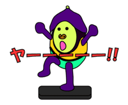 Irregular eggplants pack4 sticker #15804383