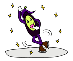 Irregular eggplants pack4 sticker #15804384