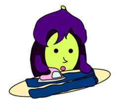 Irregular eggplants pack4 sticker #15804385