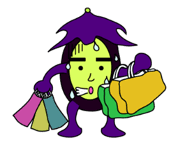 Irregular eggplants pack4 sticker #15804387