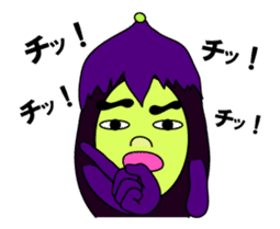 Irregular eggplants pack4 sticker #15804388