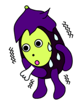 Irregular eggplants pack4 sticker #15804398