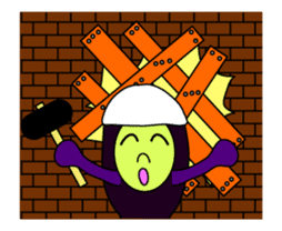 Irregular eggplants pack3 sticker #15804468