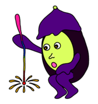 Irregular eggplants pack3 sticker #15804470