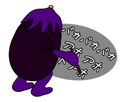 Irregular eggplants pack3 sticker #15804476