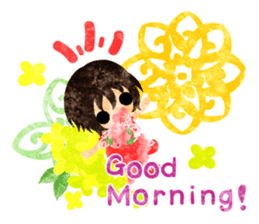 Flower objects and pretty little people sticker #15804482