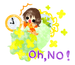 Flower objects and pretty little people sticker #15804483