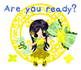 Flower objects and pretty little people sticker #15804484