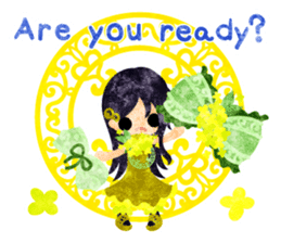 Flower objects and pretty little people sticker #15804484