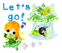 Flower objects and pretty little people sticker #15804485