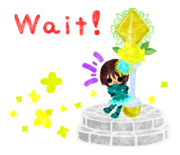 Flower objects and pretty little people sticker #15804486