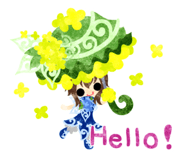 Flower objects and pretty little people sticker #15804487