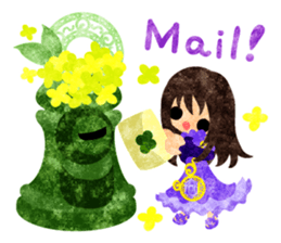 Flower objects and pretty little people sticker #15804488