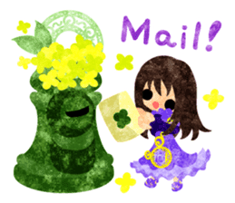 Flower objects and pretty little people sticker #15804488