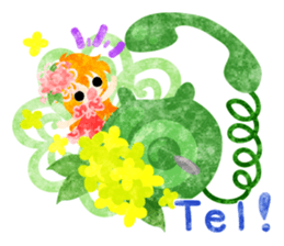 Flower objects and pretty little people sticker #15804489