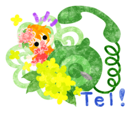 Flower objects and pretty little people sticker #15804489
