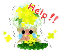 Flower objects and pretty little people sticker #15804492