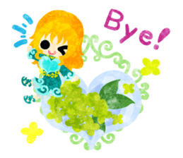 Flower objects and pretty little people sticker #15804493