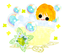 Flower objects and pretty little people sticker #15804494
