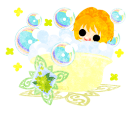 Flower objects and pretty little people sticker #15804494