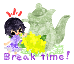 Flower objects and pretty little people sticker #15804495