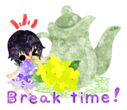 Flower objects and pretty little people sticker #15804495