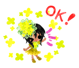 Flower objects and pretty little people sticker #15804498