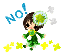 Flower objects and pretty little people sticker #15804499