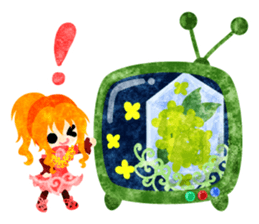 Flower objects and pretty little people sticker #15804503