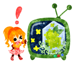 Flower objects and pretty little people sticker #15804503