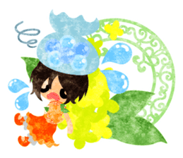 Flower objects and pretty little people sticker #15804504