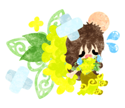 Flower objects and pretty little people sticker #15804505