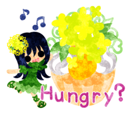 Flower objects and pretty little people sticker #15804506