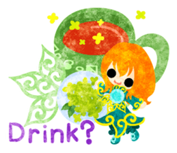 Flower objects and pretty little people sticker #15804507