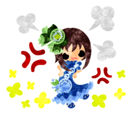 Flower objects and pretty little people sticker #15804508