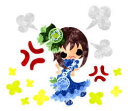 Flower objects and pretty little people sticker #15804508