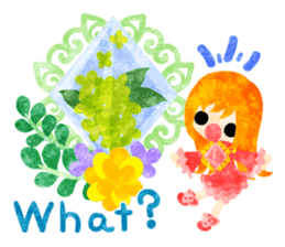 Flower objects and pretty little people sticker #15804510