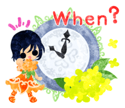 Flower objects and pretty little people sticker #15804511