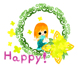 Flower objects and pretty little people sticker #15804514