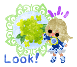Flower objects and pretty little people sticker #15804515