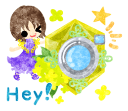 Flower objects and pretty little people sticker #15804516